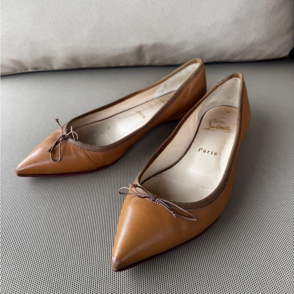 Christian Louboutin Solasofia Flats – Brown Nappa Leather | EU 37 / US 6.5 - Picture 3 of 16